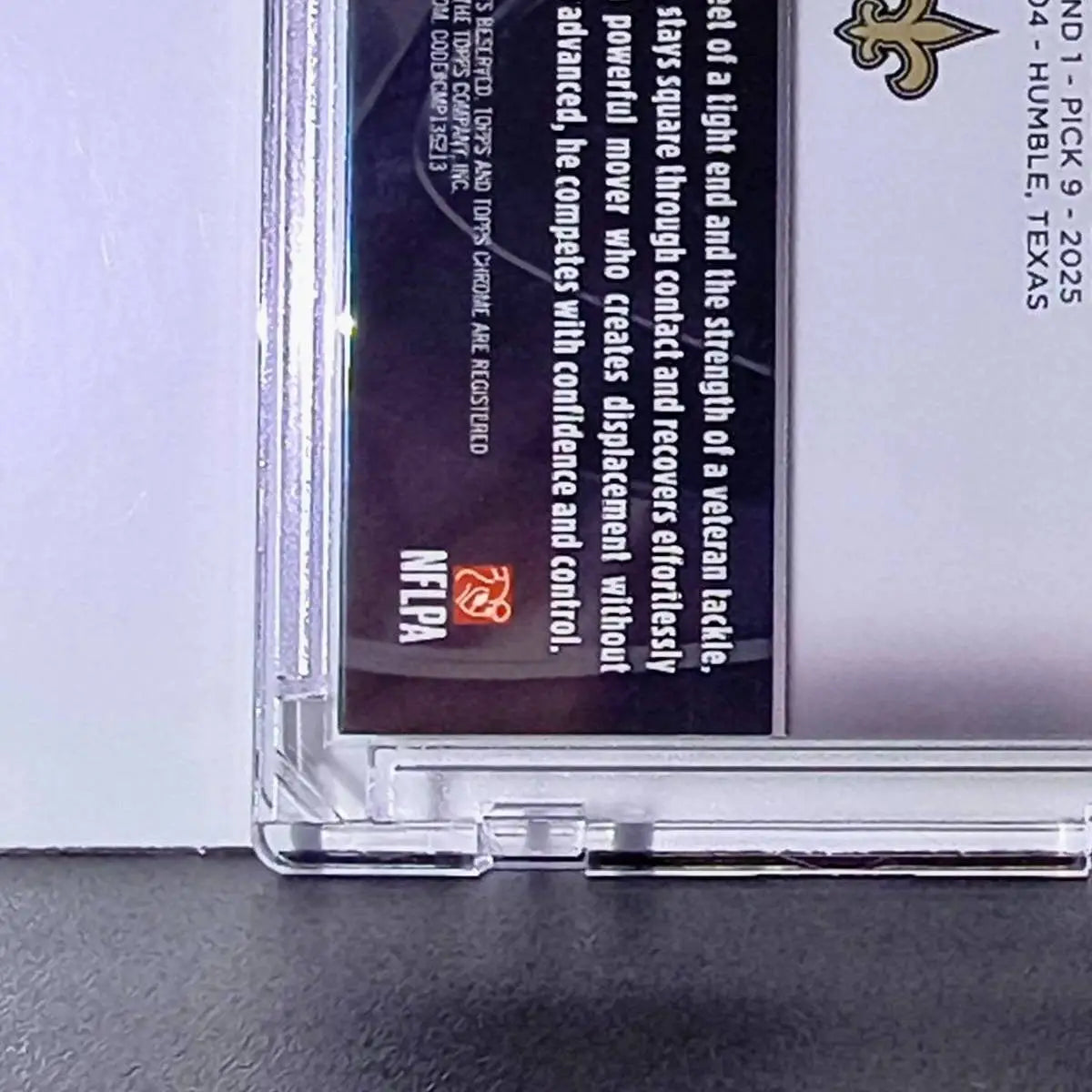 Kelvin Banks Jr Rookie 2025 NFL Topps Chrome Black #134 Blue Refractor 139/150 - Football Card Single