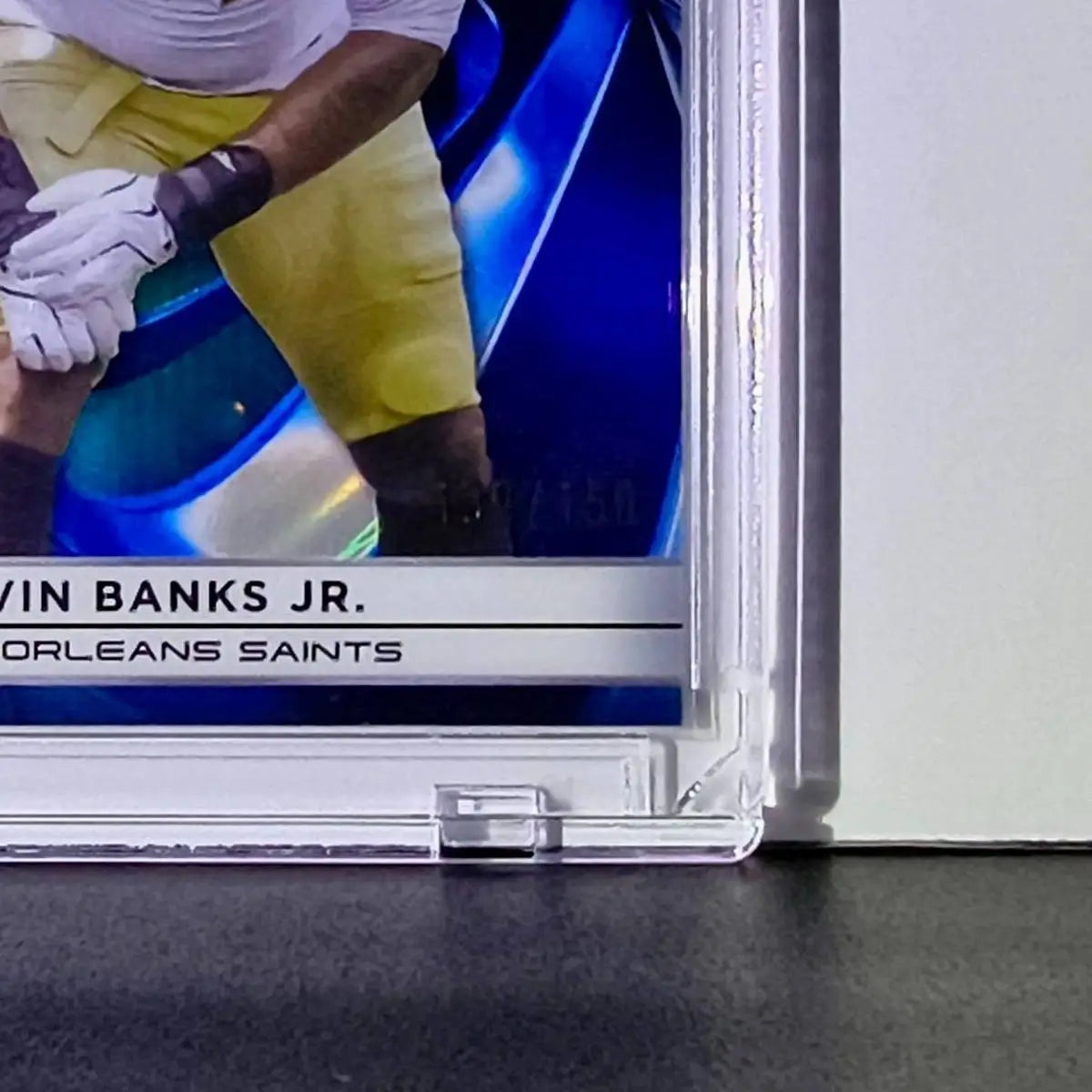 Kelvin Banks Jr Rookie 2025 NFL Topps Chrome Black #134 Blue Refractor 139/150 - Football Card Single