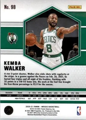 Kemba Walker - 2020-21 Panini Mosaic - #98 - Basketball - Basketball Card Single