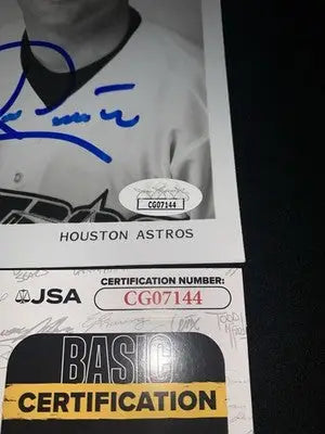 Autographed Houston Astros Ken Caminiti 5x7 glossy team photo with JSA certification