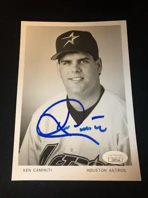 Autographed Ken Caminiti Houston Astros 5x7 glossy team photo JSA authenticated
