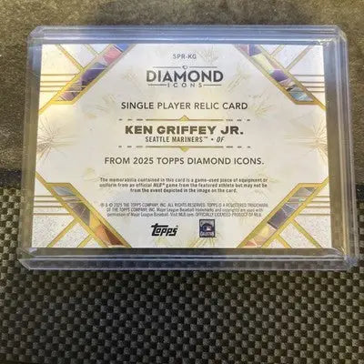 KEN GRIFFEY JR. #/25 2025 TOPPS DIAMOND ICONS SINGLE PLAYER RELIC PATCH MARINERS - Baseball Card Single
