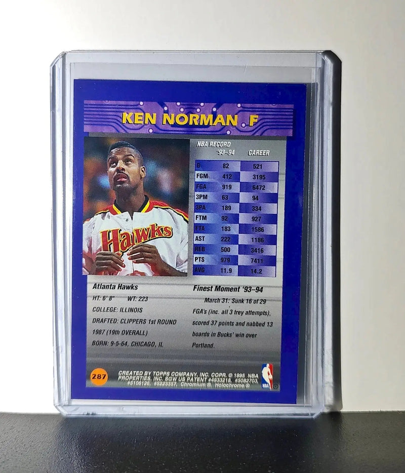 Ken Norman 1994-95 Topps Finest #287 Basketball Card