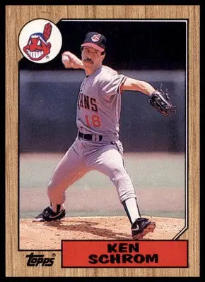 Ken Schrom 1987 Topps #635 Cleveland Indians - Baseball Card Single