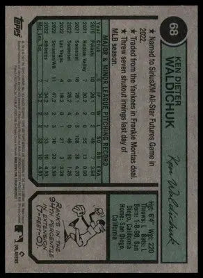 Ken Waldichuk Rookie 2023 Topps Heritage #68 Oakland Athletics - Baseball Card Single