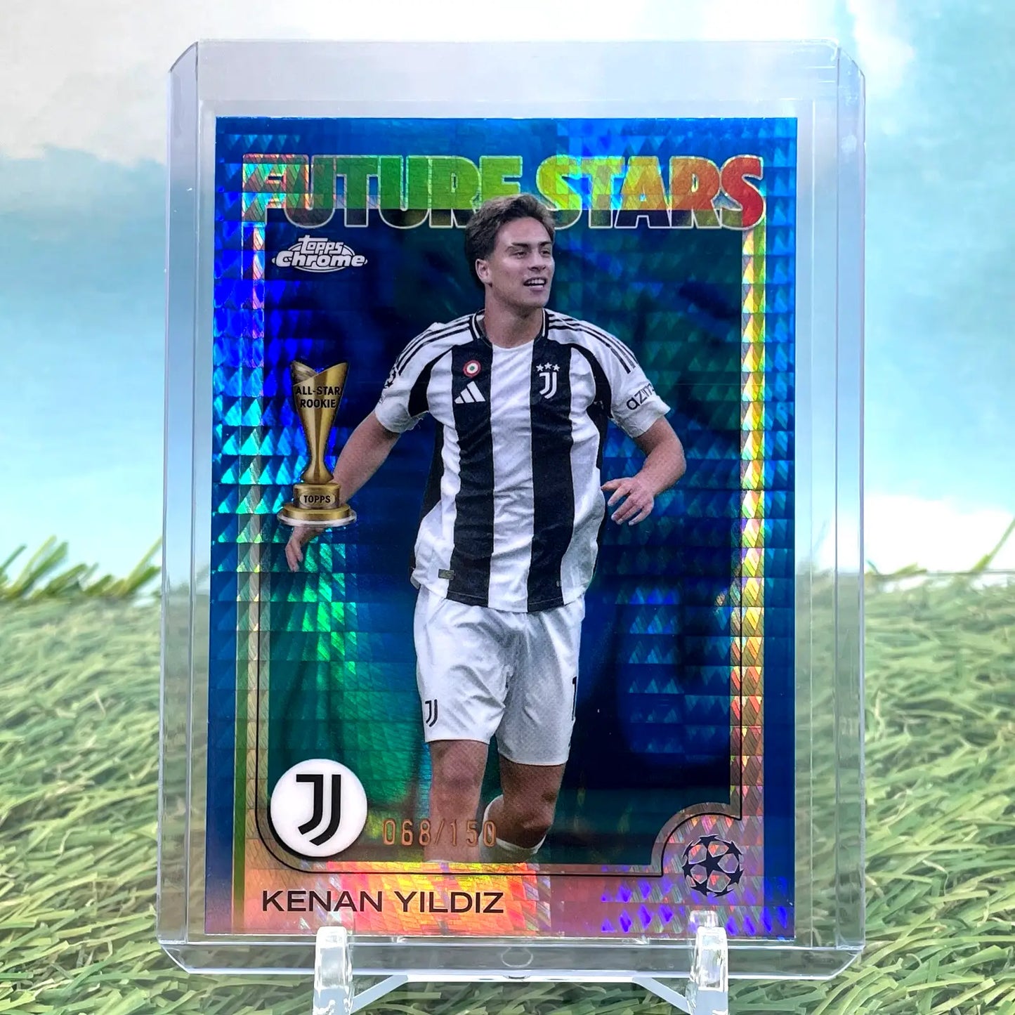Kenan Yildiz 2024-25 Topps Chrome UEFA Future Stars Blue Refractor /150 #59 - Soccer Card Single