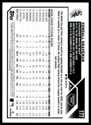 Kendall Graveman 2023 Topps #177 Chicago White Sox - Baseball Card Single