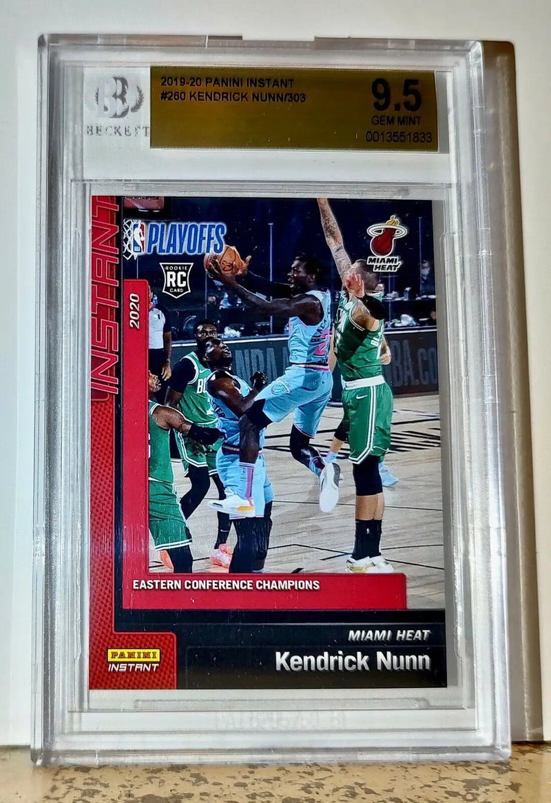 Kendrick Nunn 2019-20 Panini NBA #260 Rookie Card 1 of 303 BGS 9 Mint Miami Heat - Basketball Card Single