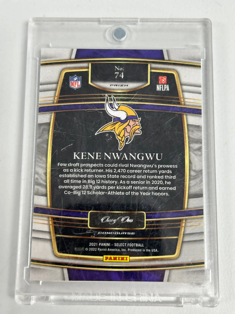 Kene Nwangwu 2021 Panini Select #74 Black Disco #1/1 - Football Card Single