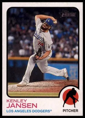 Kenley Jansen 2022 Topps Heritage #387 Los Angeles Dodgers - Baseball Card Single