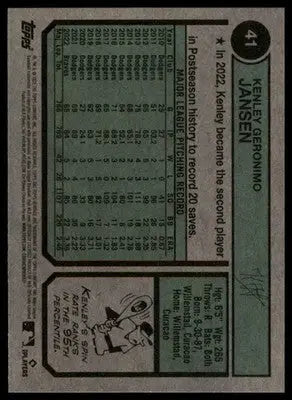 Kenley Jansen 2023 Topps Heritage #41 Boston Red Sox - Baseball Card Single