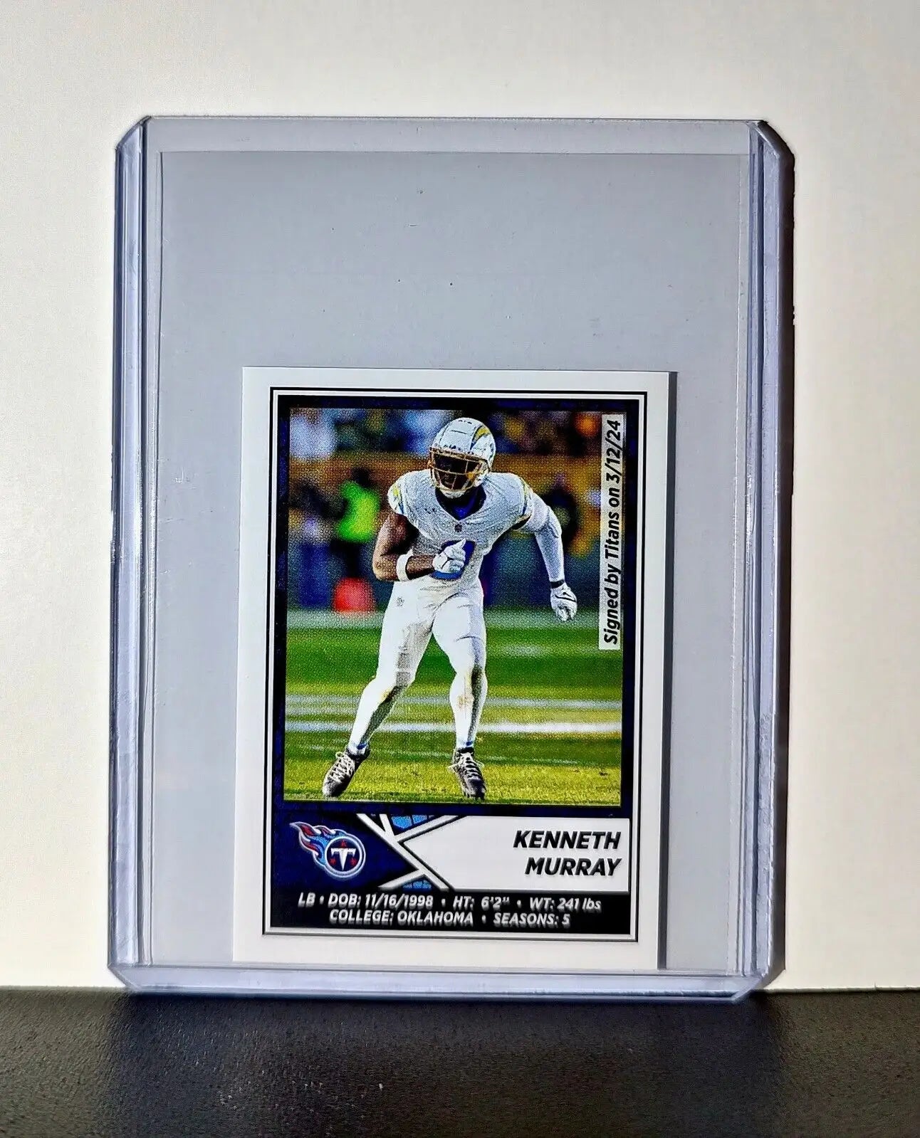 Kenneth Murray 2024 Panini NFL Sticker #229 Tennessee Titans
