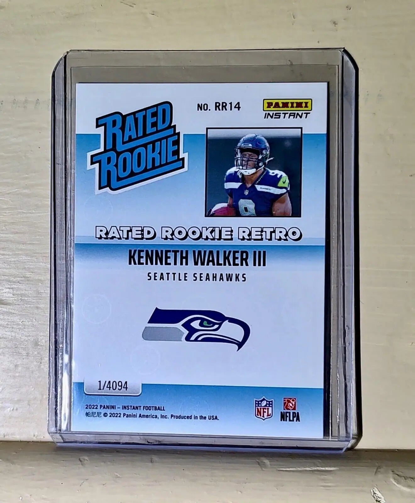 Kenneth Walker III 2022 NFL Panini #14 Rated Rookie Retro Football Card 1/4094