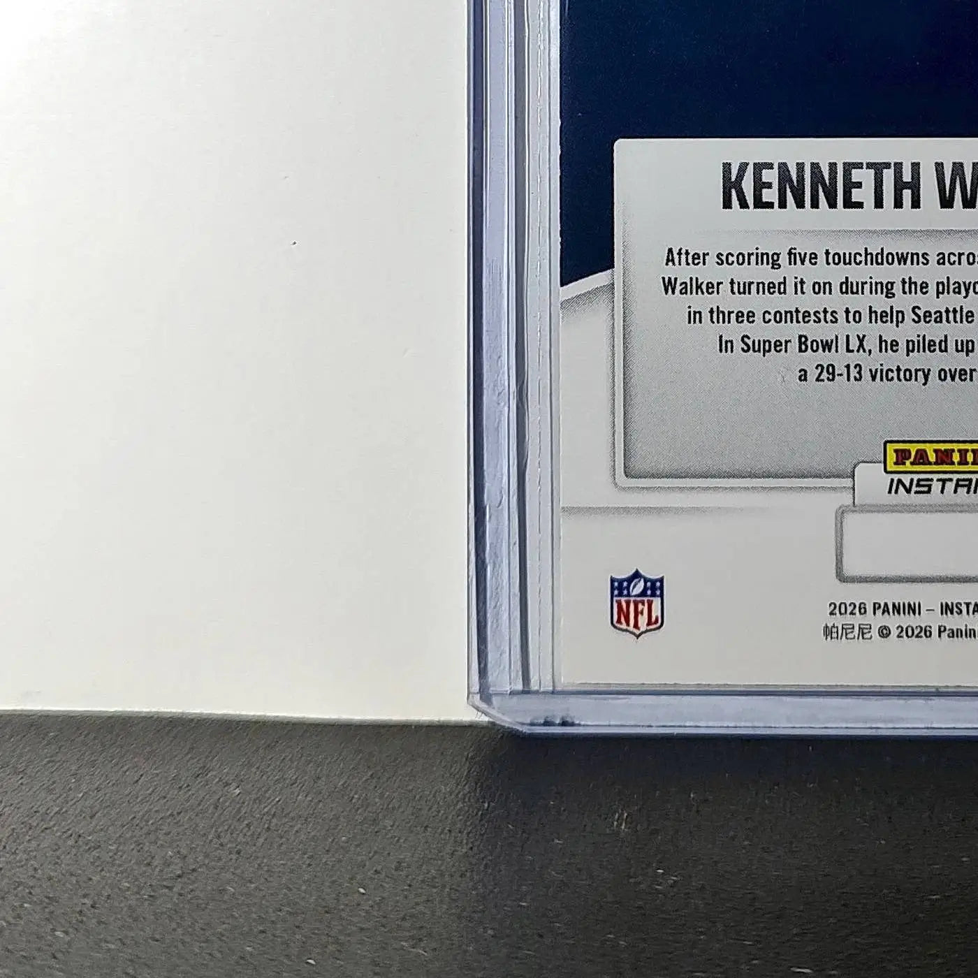 Kenneth Walker III 2026 Panini NFL Super Bowl LIX Champions #4 Card Seahawks - Football Card Single