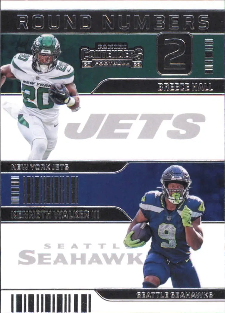 Kenneth Walker III Breece Hall Rookie 2022 Panini Contenders Round Numbers #RNHW - Football Card Single