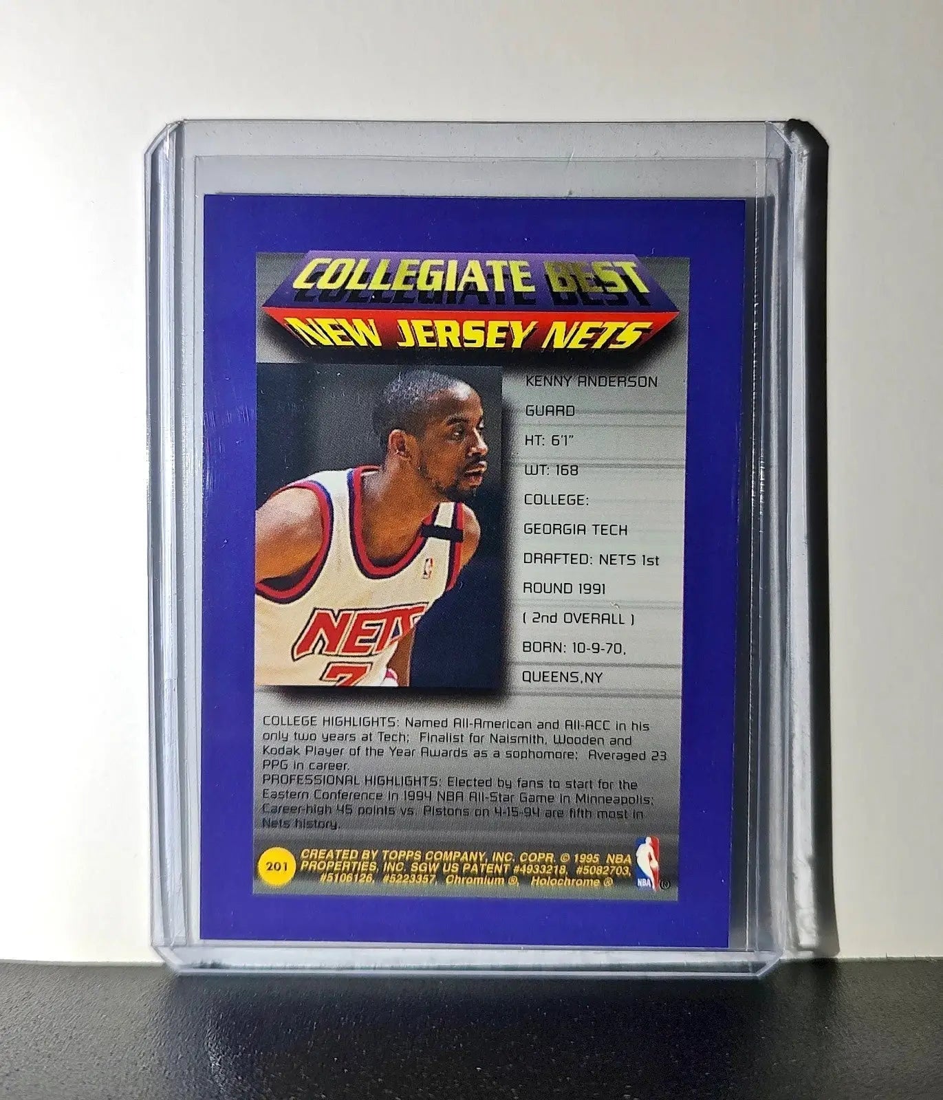 Kenny Anderson 1994-95 Topps Finest #201 Collegiate Best