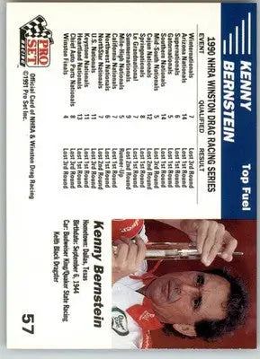 Kenny Bernstein’s Car - 1991 Pro Set NHRA - #NNO - Prototypes Racing - Racing Card Single