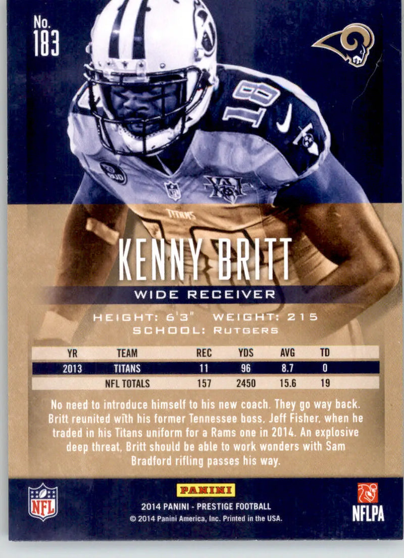 Kenny Britt - 2014 Panini Prestige - #183 - Football