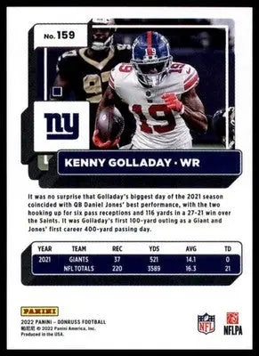 Kenny Golladay 2022 Donruss #159 New York Giants - Football Card Single