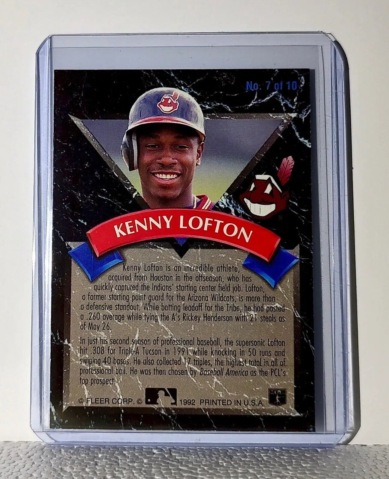 Kenny Lofton 1992 Fleer Ultra #7 All-Rookie Team MLB Card Cleveland Indians - Baseball Card Single