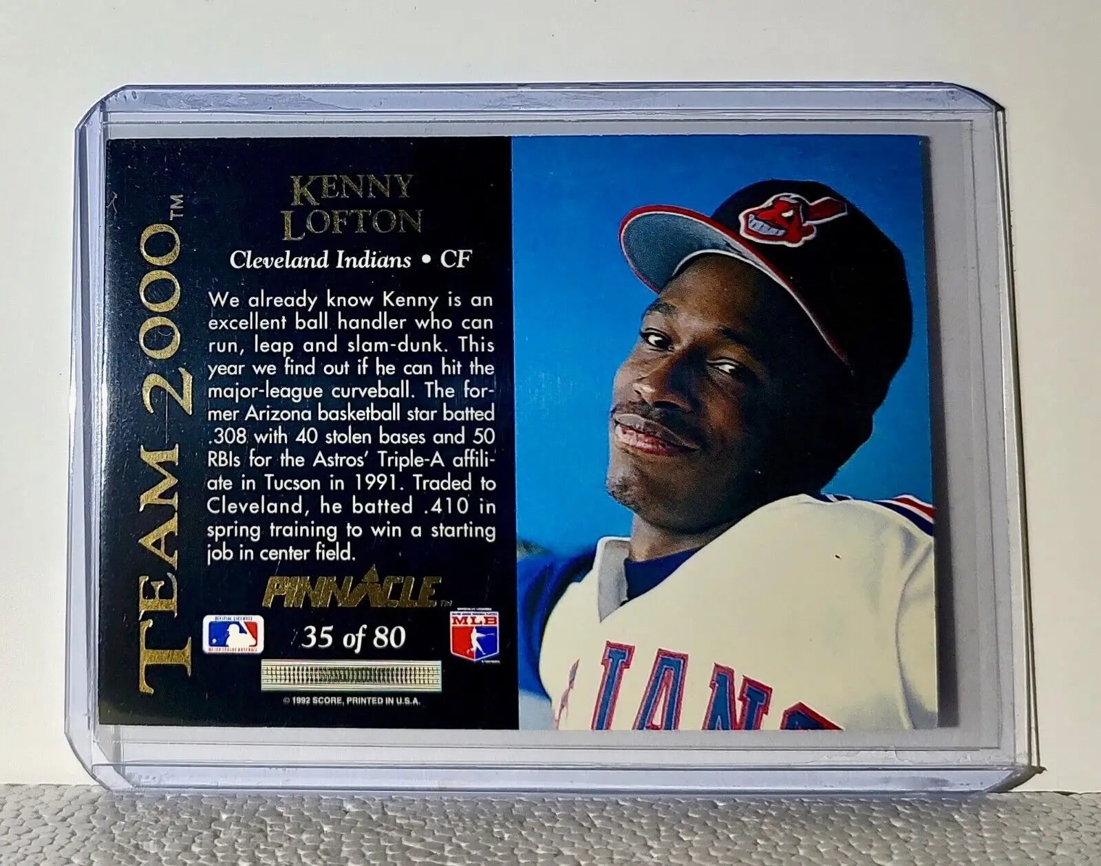 Kenny Lofton 2000 Pinnacle #35 Team 2000 MLB Baseball Card Cleveland Indians - Baseball Card Single