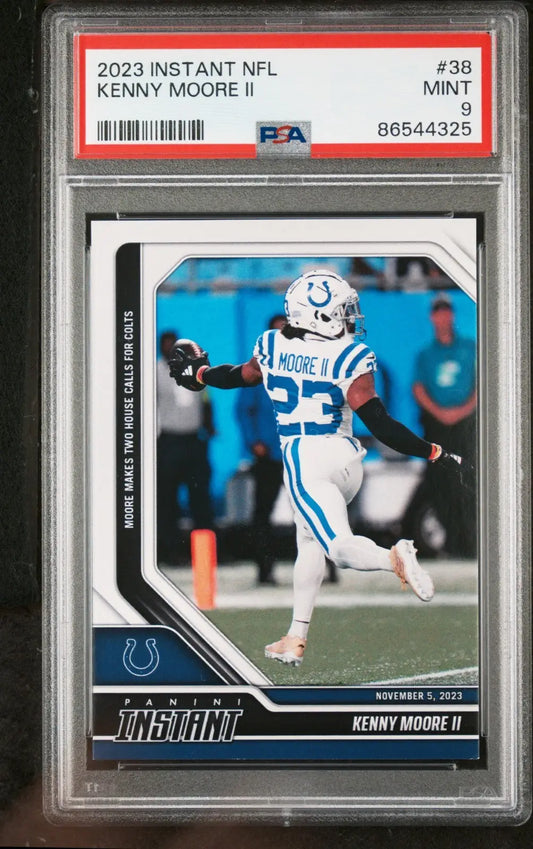 Kenny Moore II 2023 Panini NFL Football #38 Card 1 of 90 Colts PSA 9 Mint - Football Card Single