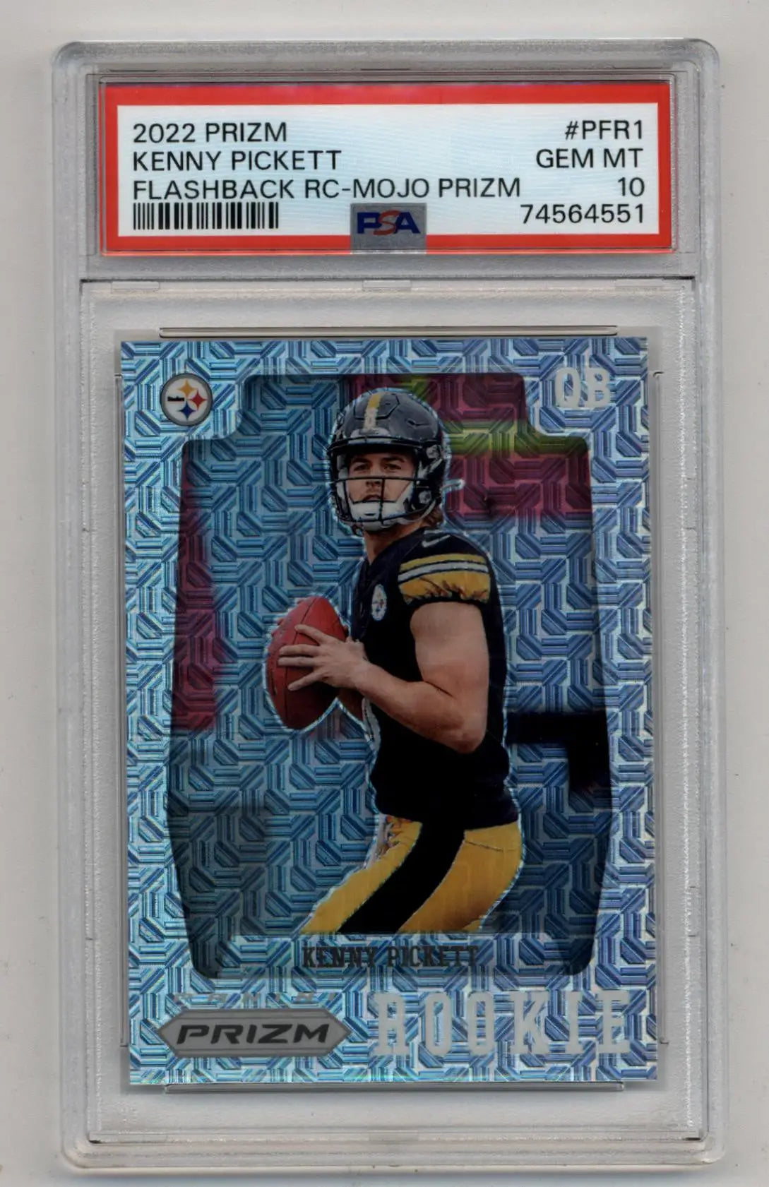 Kenny Pickett 2022 Prizm Flashback Rookie Mojo 23/25 PSA 10 Gem Mint - Football Card Single