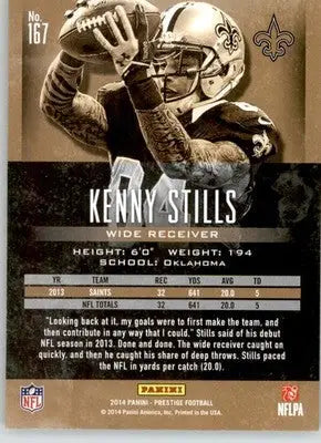 Kenny Stills - 2014 Panini Prestige - #167 - Football - Football Card Single