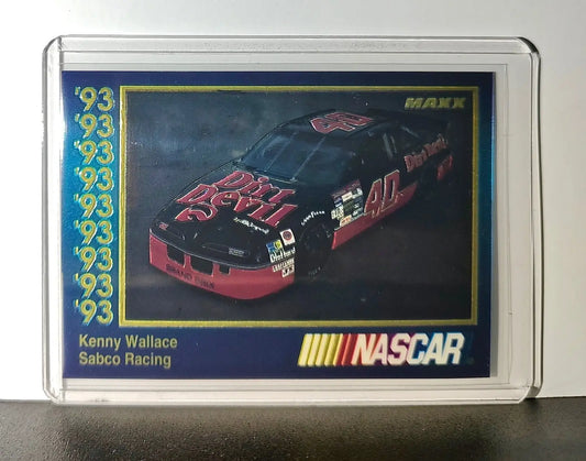 Kenny Wallace 1993 Maxx Premier Plus Racing #82 NASCAR Card SABCO Racing - Racing Card Single