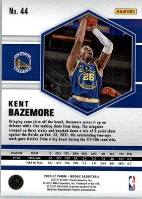 Kent Bazemore - 2020-21 Panini Mosaic - #44 - Basketball - Basketball Card Single