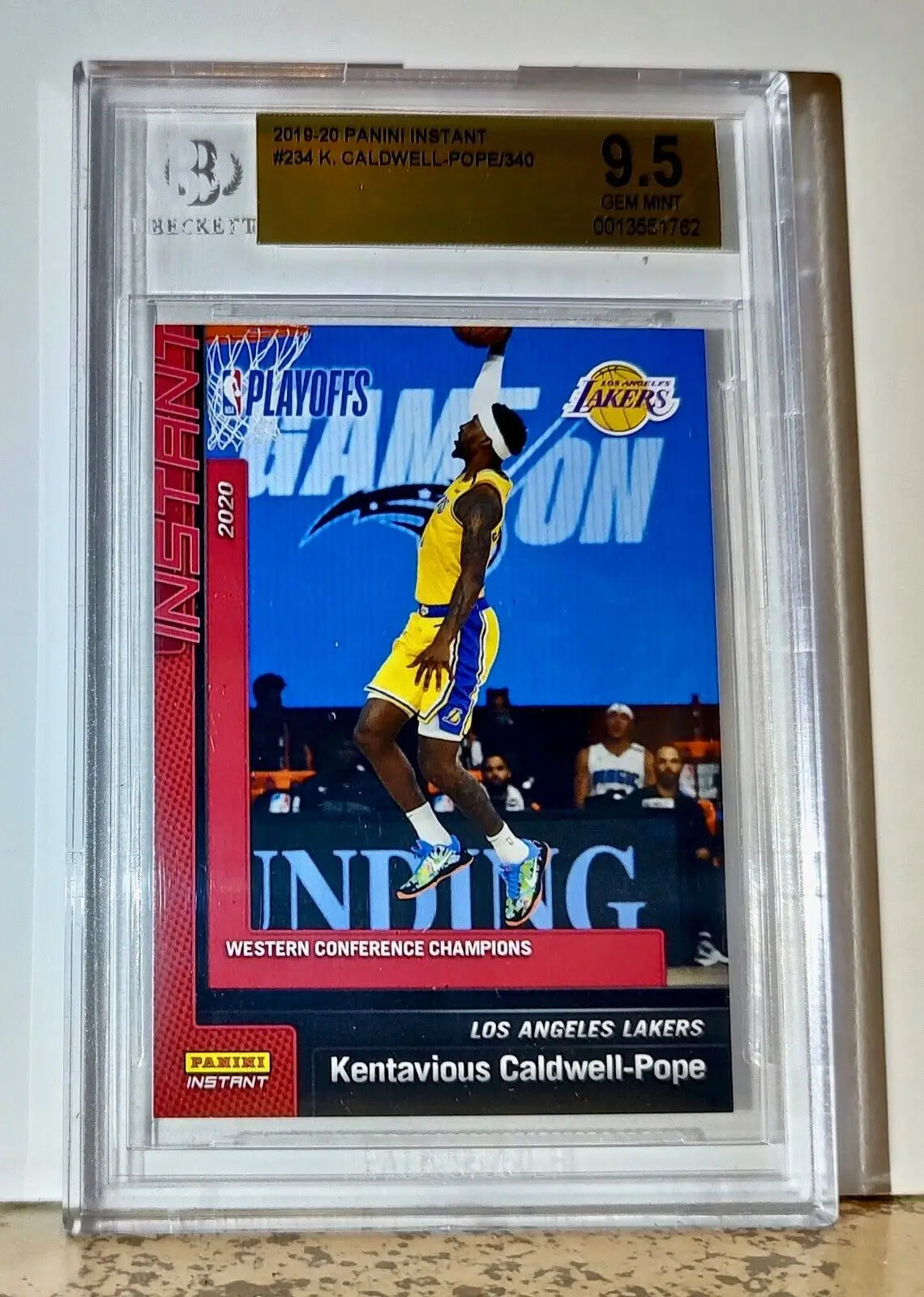 Kentavious Caldwell-Pope 2019-20 Panini NBA #234 Card 1/340 BGS 9.5 Gem Lakers - Basketball Card Single