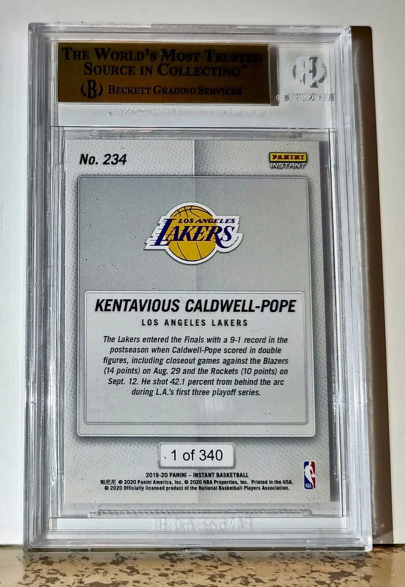 Kentavious Caldwell-Pope 2019-20 Panini NBA #234 Card 1/340 BGS 9.5 Gem Lakers - Basketball Card Single