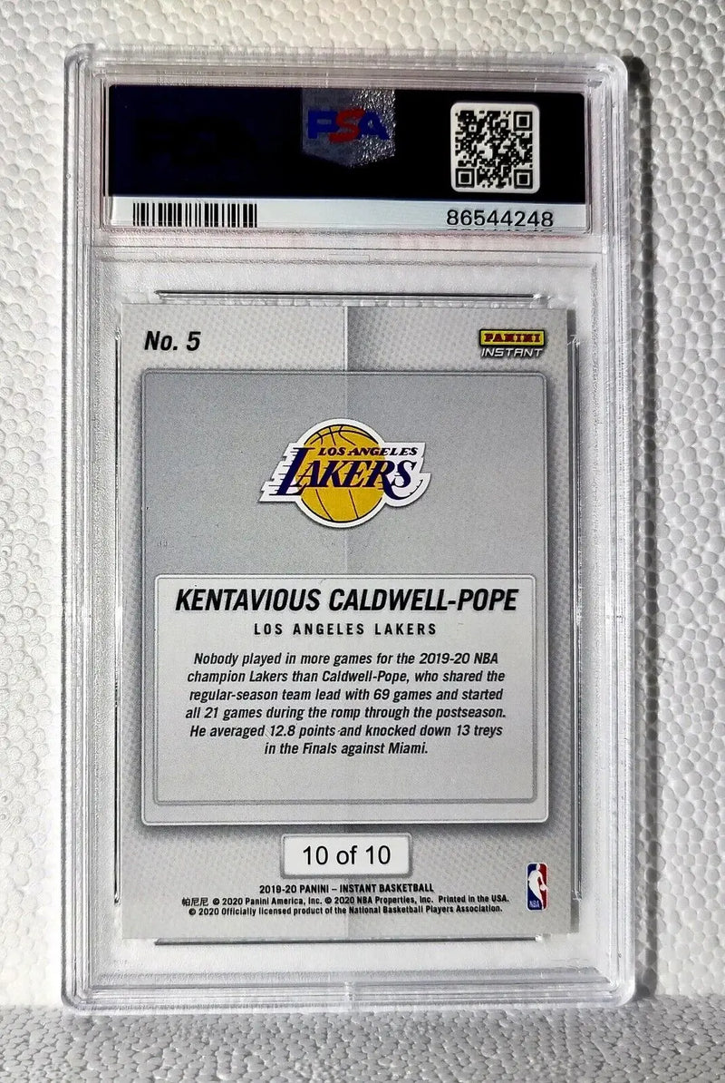 Kentavious Caldwell-Pope 2020 Panini NBA Champions 5 Green Card 10/10 PSA 9 Mint