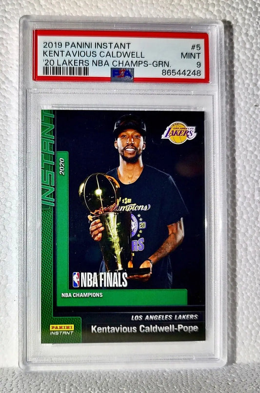 Kentavious Caldwell-Pope 2020 Panini NBA Champions 5 Green Card 10/10 PSA 9 Mint - Basketball Card Single