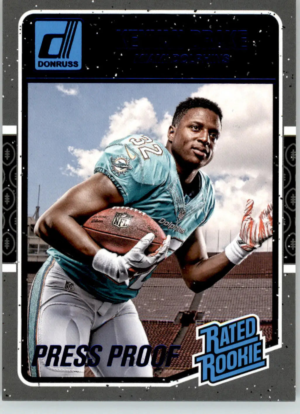 Kenyan Drake - 2016 Donruss - #381 - RC Press Proofs Blue Football - Football Card Single
