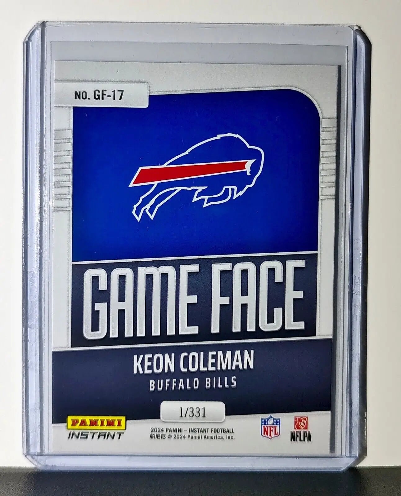 Keon Coleman 2024 Panini Game Face #17 NFL Rookie Card Buffalo Bills 1/331