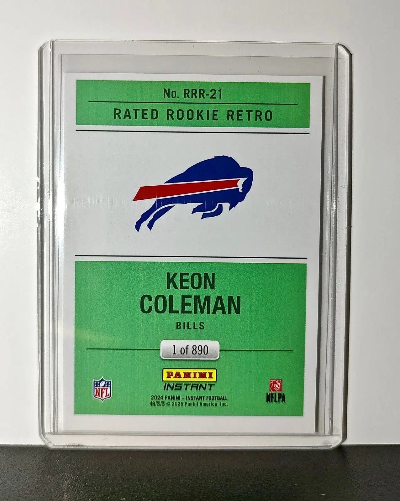 Keon Coleman Rookie 2024 Panini Rated Rookie Retro NFL #21 Card Bills 1 of 890 - Football Card Single