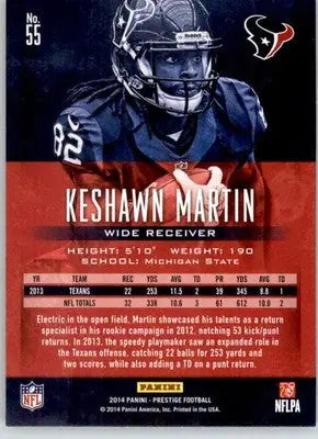 Keshawn Martin - 2014 Panini Prestige - #55 - Football - Football Card Single