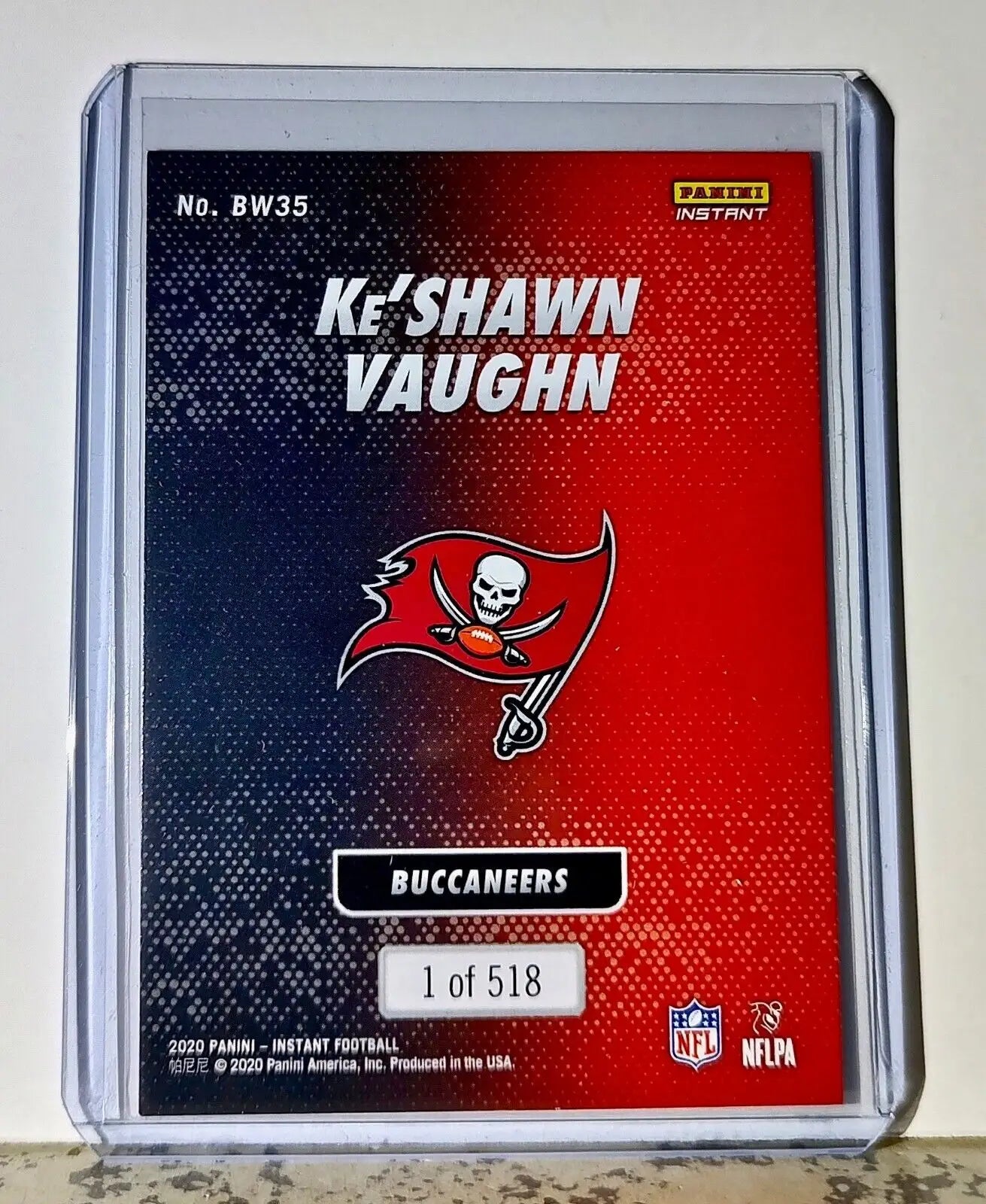 Ke’Shawn Vaughn 2020 Panini NFL #35 Black and White Rookies Buccaneers 1 of 518