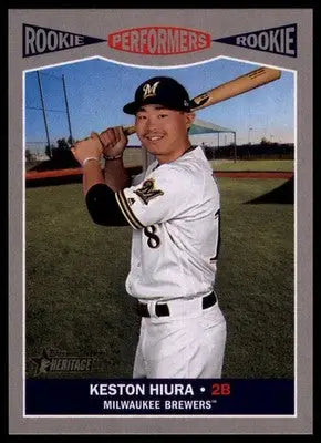 Keston Hiura 2019 Topps Heritage Rookie Performers #RP-14 Milwaukee Brewers - Baseball Card Single