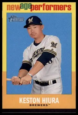 Keston Hiura 2020 Topps Heritage New Age Performers #NAP-5 Milwaukee Brewers - Baseball Card Single