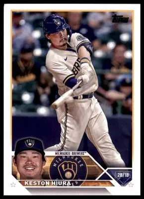 Keston Hiura 2023 Topps #104 Milwaukee Brewers - Baseball Card Single