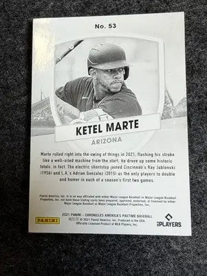 Ketel Marte - 2021 Panini Chronicles - #53 - Baseball - Baseball Card Single