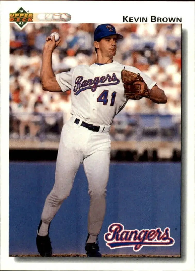 Kevin Brown 1992 Upper Deck MLB #578 Baseball Card Texas Rangers - Baseball Card Single