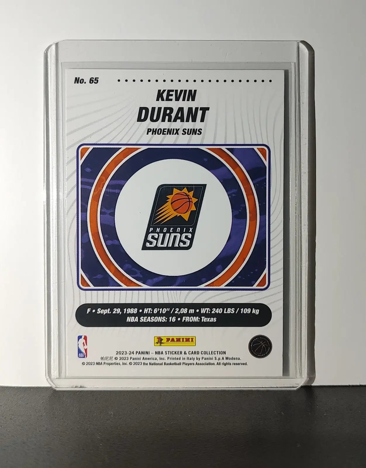 Kevin Durant 2023-24 Panini NBA Sticker Foil Card #65 Phoenix Suns - Basketball Card Single