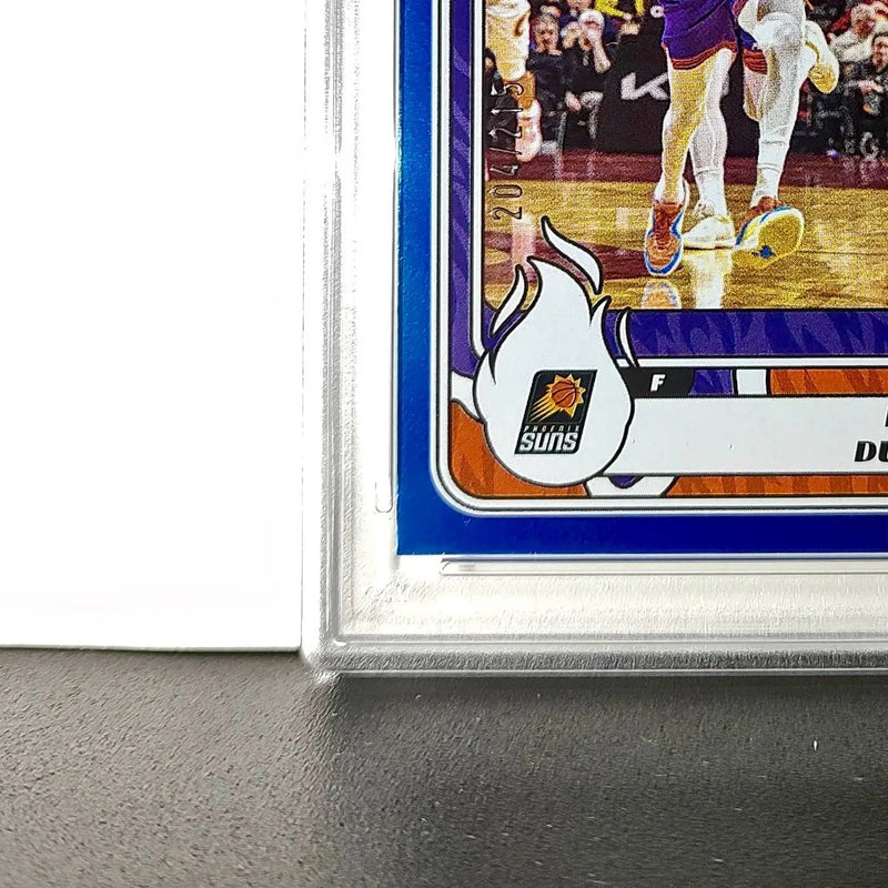 Kevin Durant 2024-25 Panini NBA #12 Sticker 204/215 Blue Foil PSA 8 NM-MT
