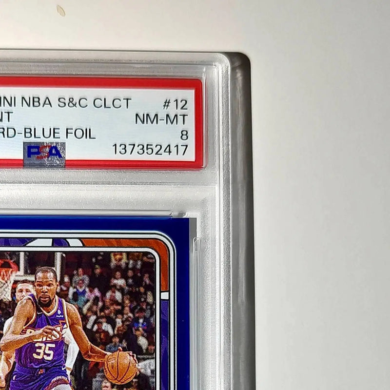 Kevin Durant 2024-25 Panini NBA #12 Sticker 204/215 Blue Foil PSA 8 NM-MT