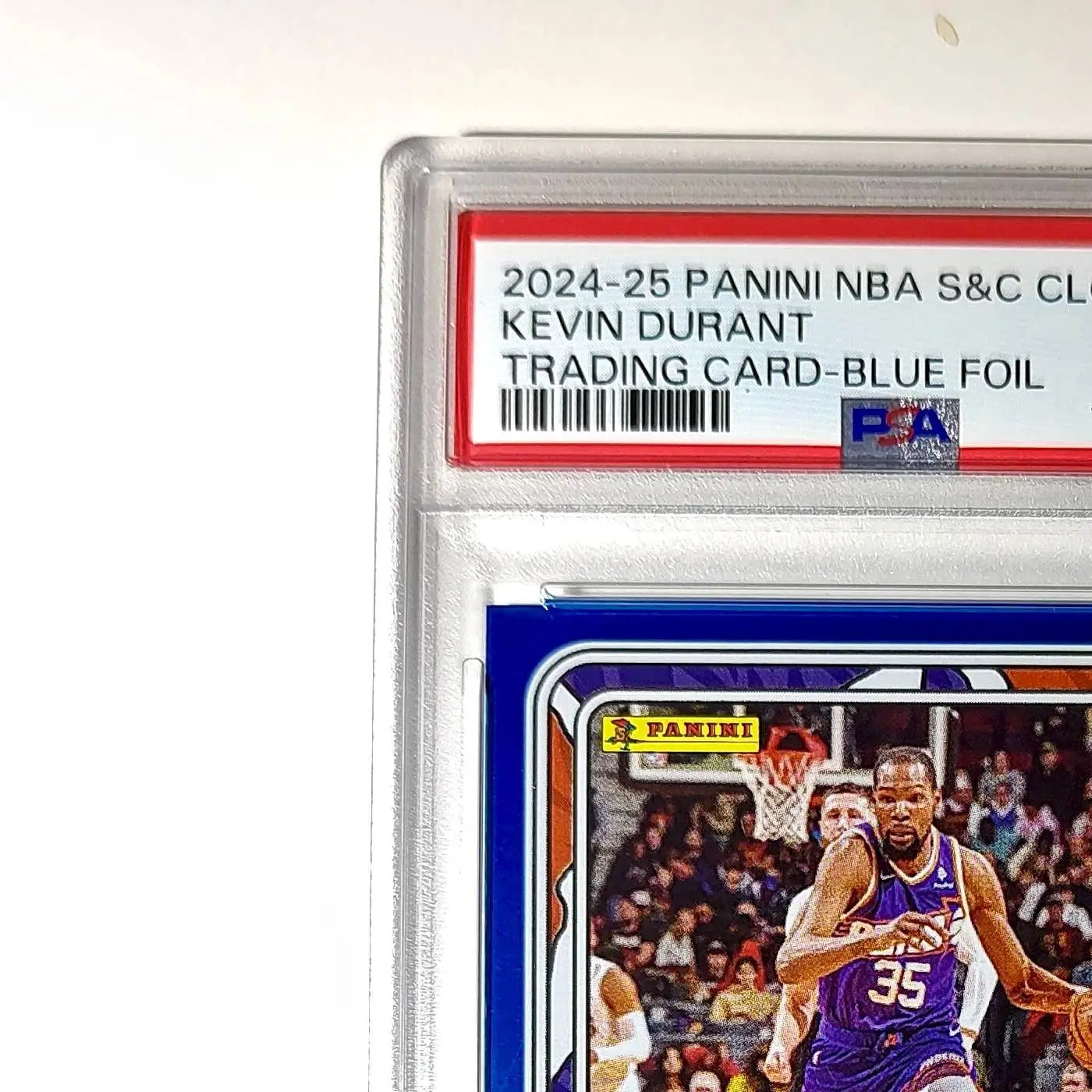 Kevin Durant 2024-25 Panini NBA #12 Sticker 204/215 Blue Foil PSA 8 NM-MT