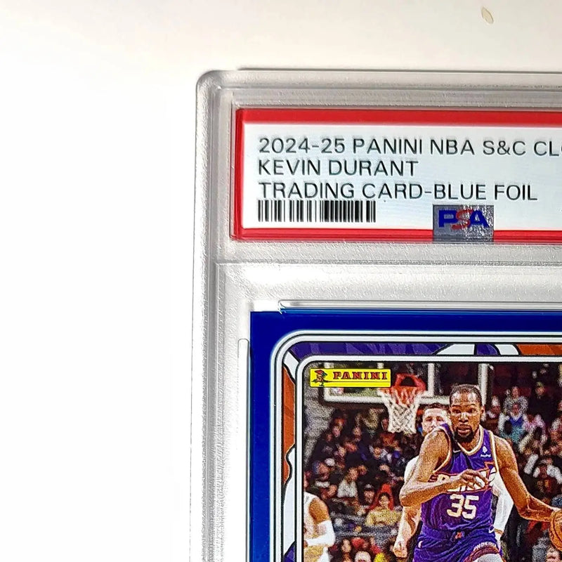 Kevin Durant 2024-25 Panini NBA #12 Sticker 204/215 Blue Foil PSA 8 NM-MT