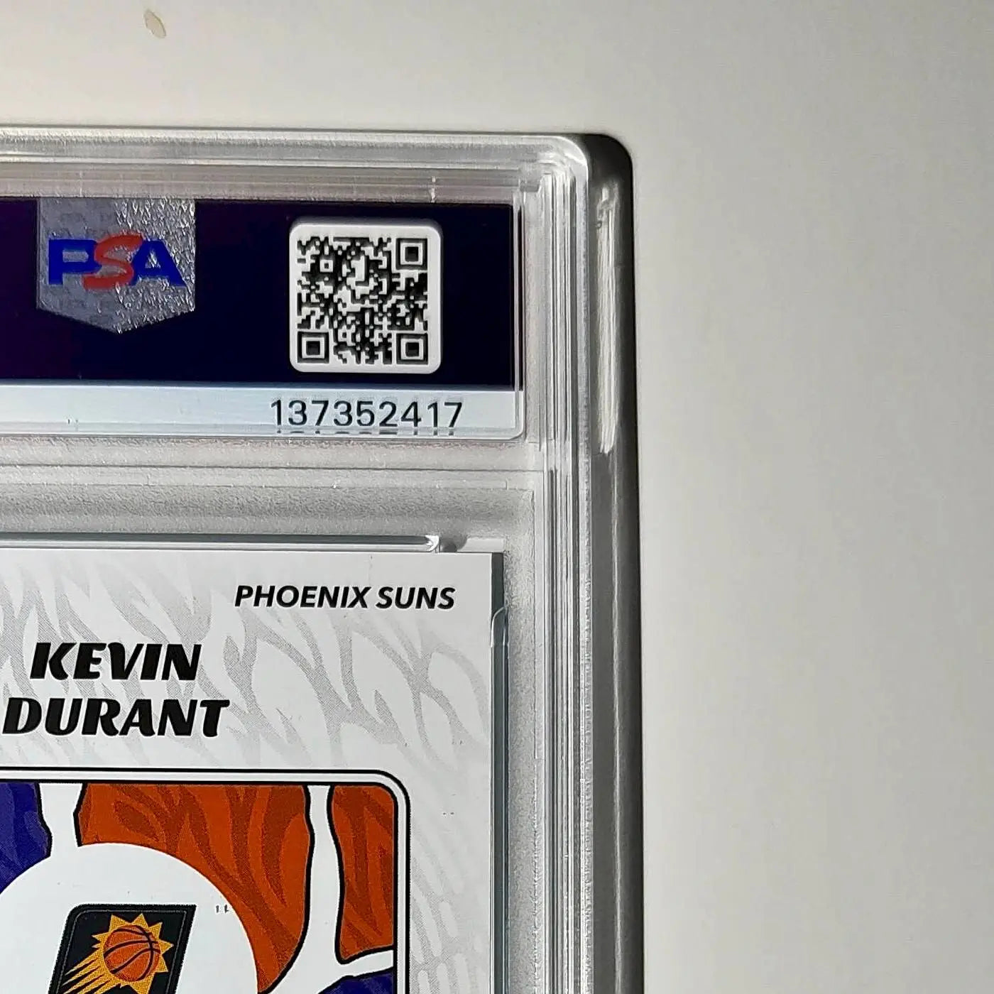Kevin Durant 2024-25 Panini NBA #12 Sticker 204/215 Blue Foil PSA 8 NM-MT